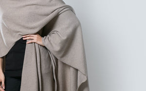 Cashmere wool blend oversized luxury travel cape